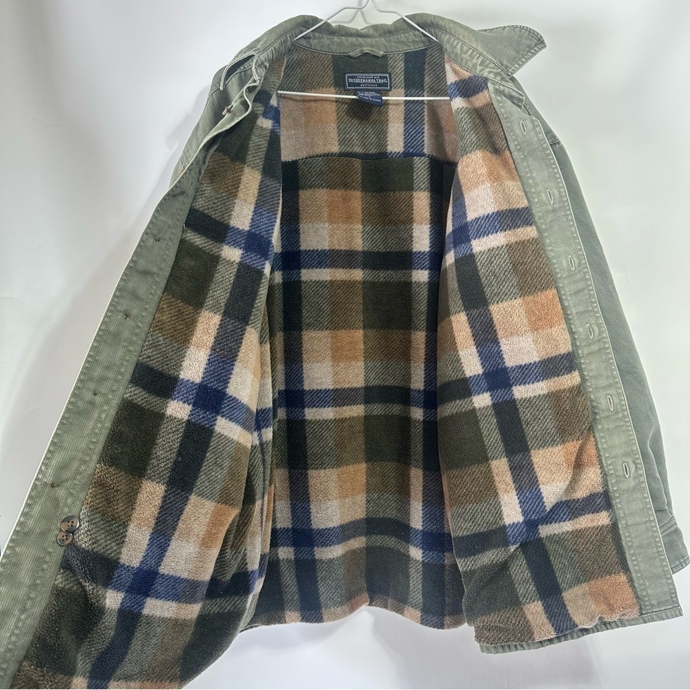 Susquehannah Trail Olive Barn Field Ranch Coat Jacket Shacket Fleece Men’s L View 3